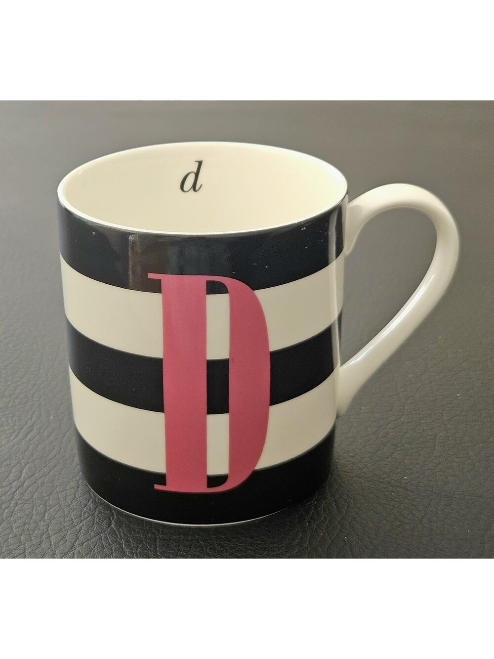 Kate Spade New York Wickford Red Letter Day Coffee Cup Mug "D” Lenox